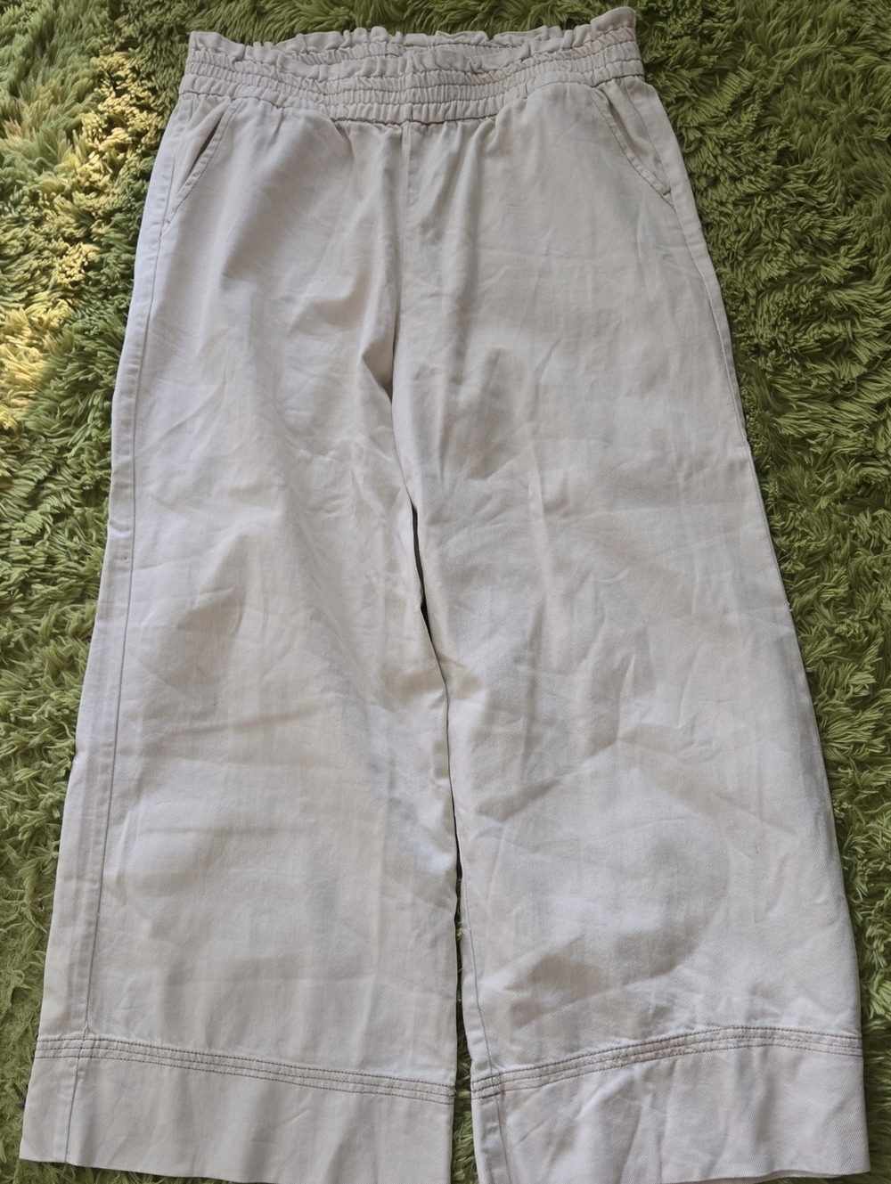 Kensie Light Cream Wide-Leg Pant